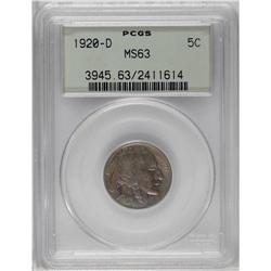 1920-D 5C MS63 PCGS. Boldly struck with