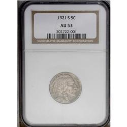 1921-S 5C AU53 NGC. The 1921-S is one o