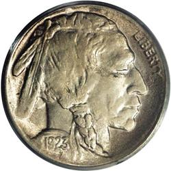 1923-S 5C MS64 PCGS. Although this exam