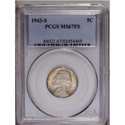 1943-S 5C MS67 Full Steps PCGS. Beautif