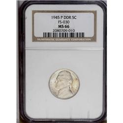 1945-P 5C Doubled Die Reverse MS66 NGC.