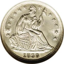 1838 H10C Large Stars MS66 NGC. First y