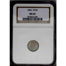 1842 H10C MS65 NGC. Well impressed with