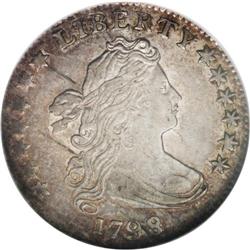 "1798 10C Large 8 AU58 NGC. JR-4, R.3. O"