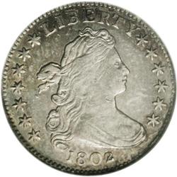 "1802 10C AU55 NGC. JR-4, R.4. Rich gold"
