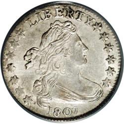 "1807 10C AU58 PCGS. JR-1, R.2, the only"