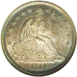 1839 10C No Drapery MS65 NGC. Rich coba