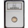 Image 3 : 1890 10C MS66 S NGC. Navy-blue and oran