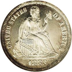 1883 10C PR67 Cameo NGC. Icy-white devi