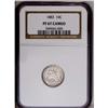 Image 3 : 1883 10C PR67 Cameo NGC. Icy-white devi