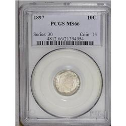 1897 10C MS66 PCGS. Wonderfully origina