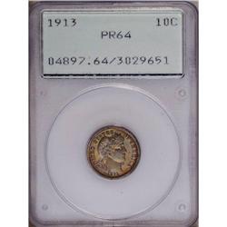 1913 10C PR64 PCGS. An exquisitely stru