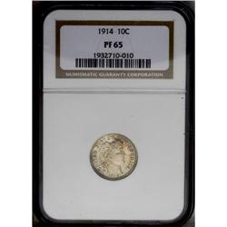 1914 10C PR65 NGC. Sharply struck with 