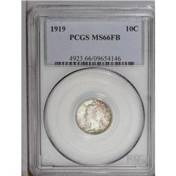 1919 10C MS66 Full Bands PCGS. Mottled 