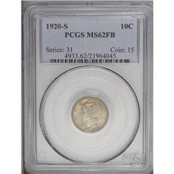 1920-S 10C MS62 Full Bands PCGS. Sharpl