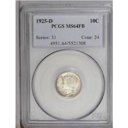 1925-D 10C MS64 Full Bands PCGS. A sple