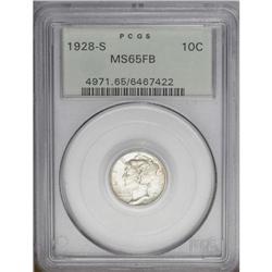 1928-S 10C MS65 Full Bands PCGS. Dapple