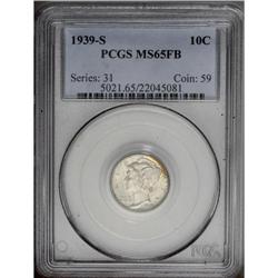 1939-S 10C MS65 Full Bands PCGS. Lustro