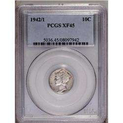 "1942/1 10C XF45 PCGS. A pleasing, light"