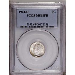 1944-D 10C MS68 Full Bands PCGS. Lemon 
