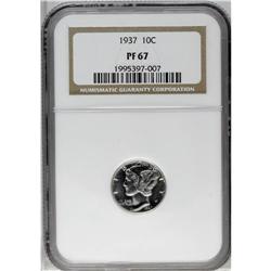 1937 10C PR67 NGC. Bright proof surface