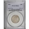 Image 1 : 1841 25C MS62 PCGS. Briggs 1-A. A satin