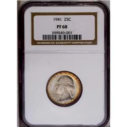 "1941 25C PR68 NGC. Gorgeous lemon, rose"
