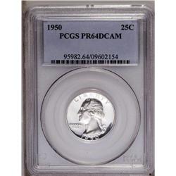 1950 25C PR64 Deep Cameo PCGS. Crisply 