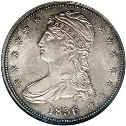 1836 50C Reeded Edge MS63 NGC. Technica