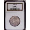 Image 1 : 1858 50C MS64 NGC. This No Motto half s