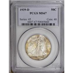 1939-D 50C MS67 PCGS. A Superb Gem and 