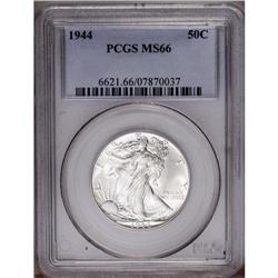 "1944 50C MS66 PCGS. Bright, frosty, unt"