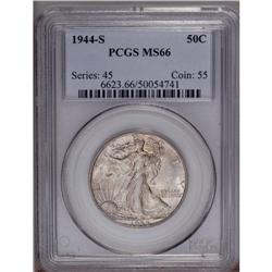 1944-S 50C MS66 PCGS. Large S. Gently d