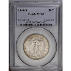 1944-S 50C MS66 PCGS. Large S. A lustro