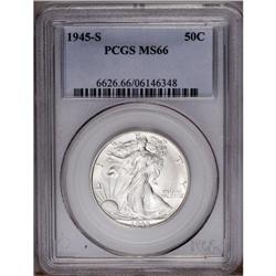 1945-S 50C MS66 PCGS. Large S. An impre