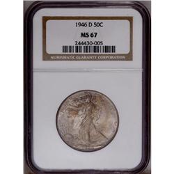 1946-D 50C MS67 NGC. This Superb Gem is