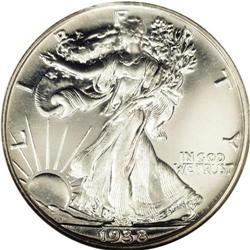 1938 50C PR67 S NGC. The Walking Libert