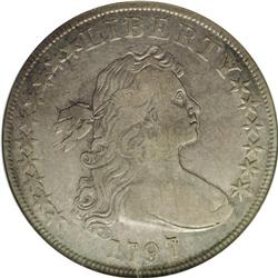 "1797 S$1 10x6 Stars VF30 NGC. B-3, BB-7"