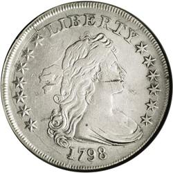 "1798 S$1 Large Eagle, 13 Arrows--Cleane"