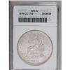 Image 3 : "1874-CC T$1 MS62 ANACS. Most of the 1,3"