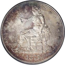 1875-CC T$1 MS63 PCGS. Type One Reverse