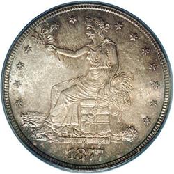 1877-S T$1 MS64 PCGS. With the highest 