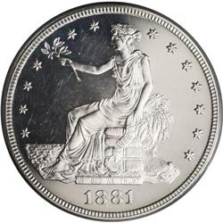 "1881 T$1 PR64 Cameo PCGS. A dazzling, c"