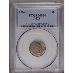 "1859 P1C Indian Cent, Judd-228, Pollock"