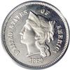 Image 1 : "1869 3CN Three Cent Nickel, Judd-676, P"