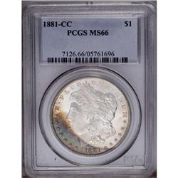 1881-CC S$1 MS66 PCGS. Well struck with