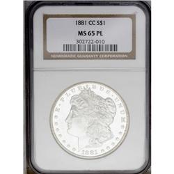 1881-CC S$1 MS65 Prooflike NGC. VAM-2. 