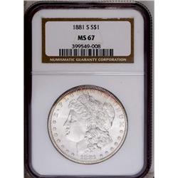 1881-S S$1 MS67 NGC. This is a fully br