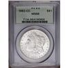 Image 1 : 1882-CC S$1 MS66 PCGS. This precisely s