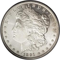 1891 S$1 MS64 Prooflike PCGS. While com
